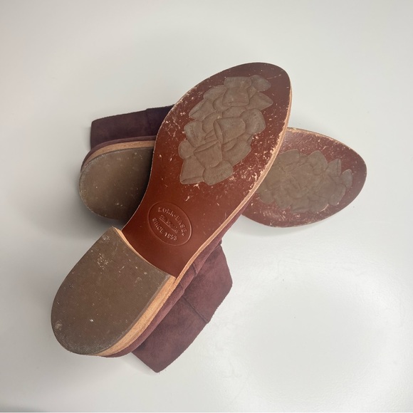 Kork-Ease Burgundy Wine Leather Suede Ankle Boot Boho Sz 10 - Picture 6 of 6